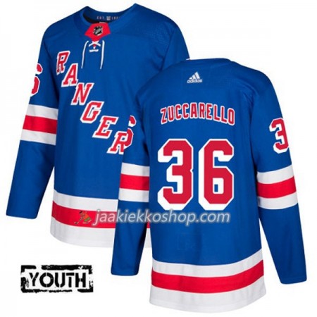 Lapsille NHL New York Rangers Pelipaita Mats Zuccarello 36 Adidas 2017-2018 Sininen Authentic